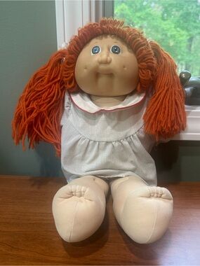 Cabbage Patch Kids 1982 Xavier Roberts Signature Blue Red Hair Blue Eyes